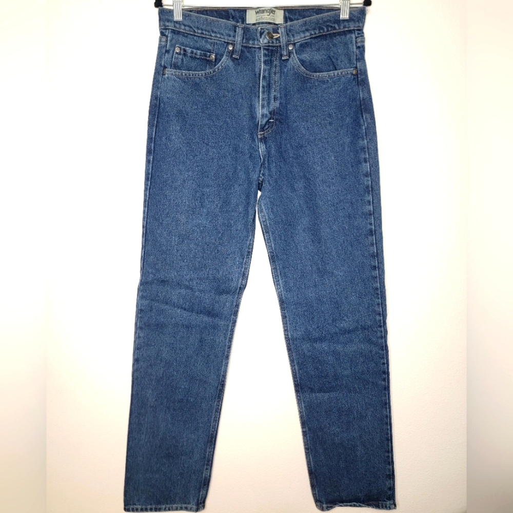 Wrangler Authentic Men's Blue Jeans Denim Size 30x36 Straight Leg (1)